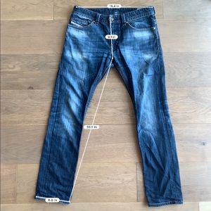 DIESEL Thavar Slim Skinny 0831Q Blue Jeans 32/30